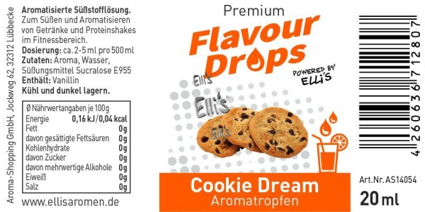 Cookie Dream Flavour Drops Ellis