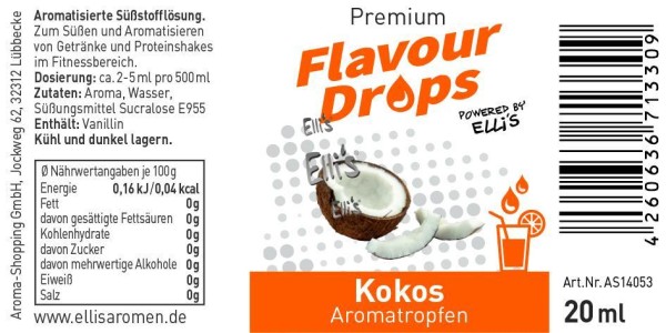Kokos Flavour Drops Ellis