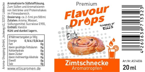 Zimtschnecke Flavour Drops Ellis